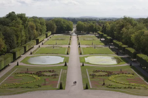 Vue aérienne des jardins
