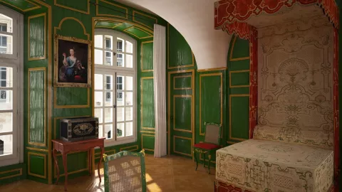 Restitution numérique de la chambre verte - e-mage in 3D