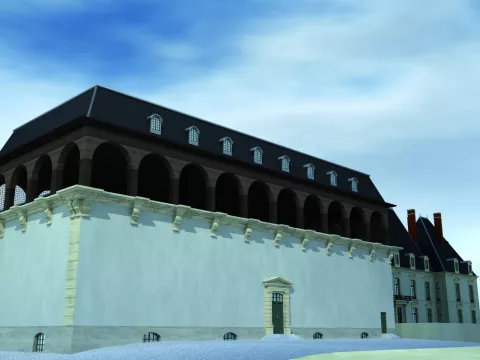 Jeu de paume du château en 1707